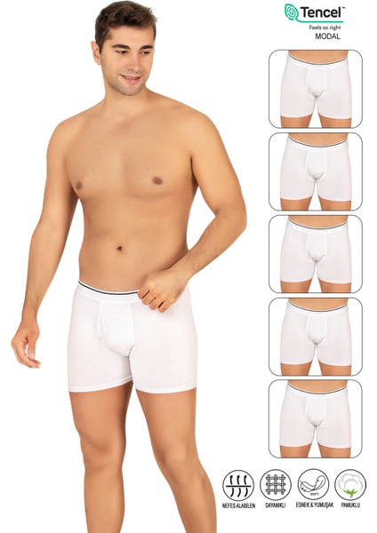 Özkan 11256 5'li Paket Erkek Modal Pamuklu Esnek Yumuşak Boxer Şort