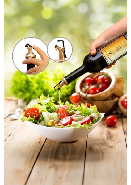 Ahşap Stantlı Amber Gold 2'li 750 ml Zeytinyağı Sıvıyağ Şişesi fırsatları