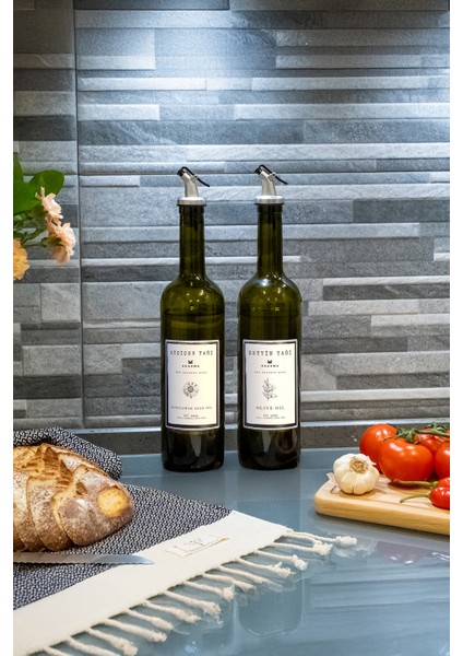 Amber 2'li 750 Ml. Zeytinyağı Sıvıyağ Şişesi Yağdanlık Yağlık Stantsız 750-BB indirimleri