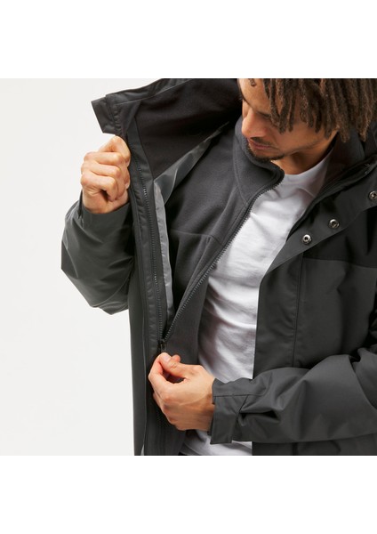 Erkek Su Geçirmez 3'ü 1 Arada Outdoor Kar Montu/kışlık Mont - Gri - SH100 0 °c Beden: 2xl. , modelleri