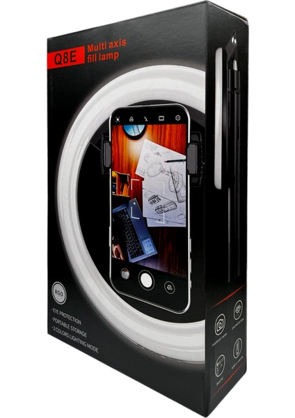 Q8E Telefon Işıklı Tripod