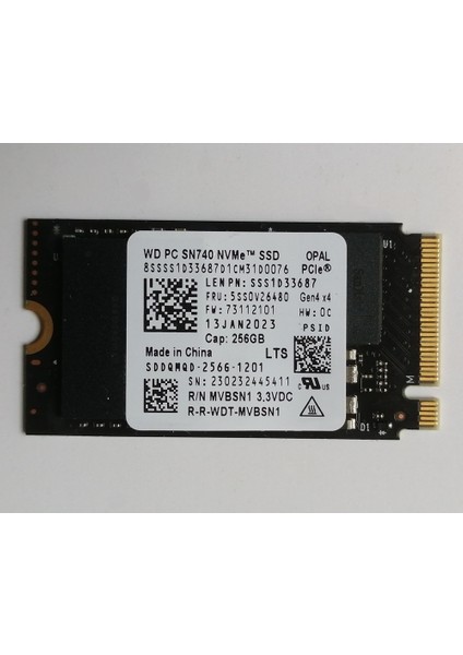 Pc SN740 SDDQMQD-256 GB 200 MB/s 3500 MB/s SSD
