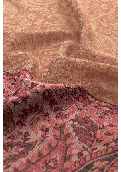 Narçiçeği Bordür Desenli Yün Şal modelleri