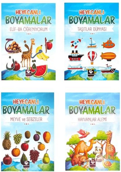 Heyecanlı Boyamalar Seti 4 Kitap - Burak Çakmak