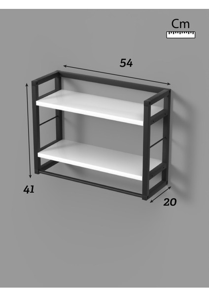 2 Raflı Metal Düzenleyici Havluluk Baharatlık Duvara Monte Banyo Rafı Metal Organizer Çok Amaçlı Raf fiyatları