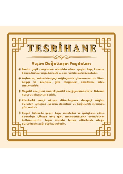 Kararmaz Metal Püsküllü Küre Kesim Çoklu Doğaltaş Kombinli Şifa Tesbihi
