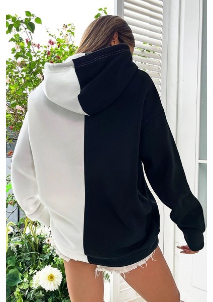 Only Trendwear Unisex Brooklyn Siyah Beyaz Hoodie fiyatları