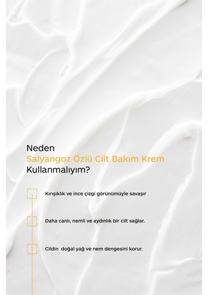 Yaşlanma Karşıtı ve Leke Karşıtı Salyangöz Özlü Cilt Bakım Kremi