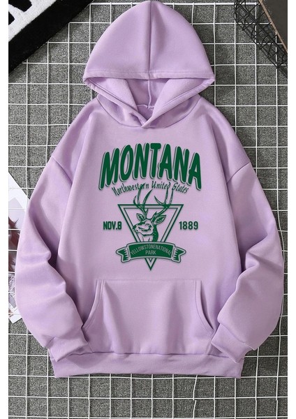 Only Trendwear Unisex Montana Baskılı Sweatshirt