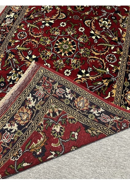 El Dokuma Kırmızı Taşpınar Halısı 123 x 200 Yün Özel Model Kök Boya modelleri