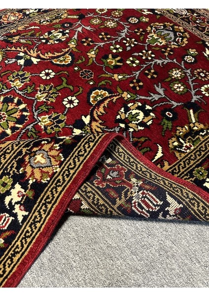 El Dokuma Kırmızı Taşpınar Halısı 123 x 200 Yün Özel Model Kök Boya fırsatları