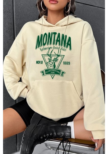 Only Trendwear Unisex Montana Baskılı Sweatshirt