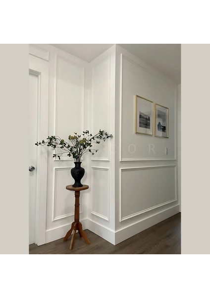 Dekoratif Boyanabilir 25 Adet 4 cm Polistren Duvar Çıtası