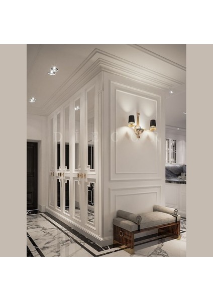 Dekoratif Boyanabilir 25 Adet 4 cm Polistren Duvar Çıtası