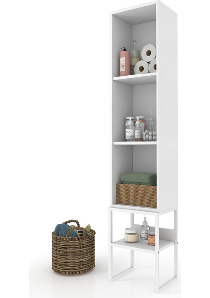 BNY131 Beyaz Metal Ayaklı Banyo Dolabı modelleri