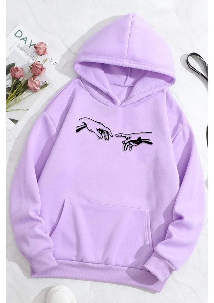 Unisex Michelangelo Baskılı Sweatshirt