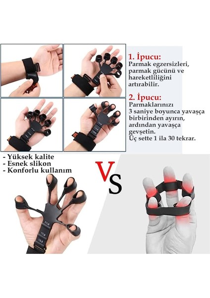 Kaliteli Silikon Bileklikli Yay, Bilek ve Parmak Güçlendirme Aparatı modelleri