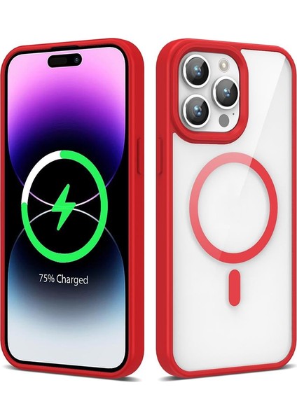 Apple iPhone 14 Pro Max Kılıf Magsafe Wireless Şarj Özellikli Silikon Ege Kapak