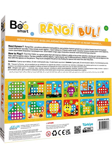 Rengi Bul 3 Yaş Oyunu Oyunu Eğitici Oyuncak Kutu Oyunu Aile Oyunu 2 Yaş indirimleri