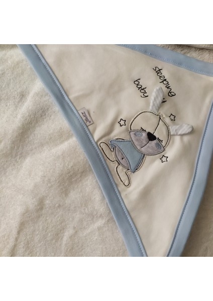 Minilkabebe Nakışlı Bebek Havlu Bornoz Seti 5 Li %100 Pamuklu mavi fiyatları