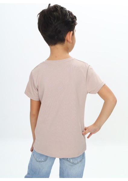 Erkek Çocuk Kaykay Kedi Baskılı Tişört modelleri