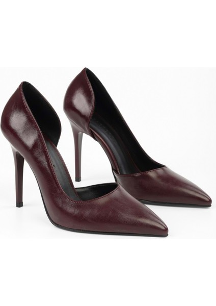Kadın Massy Bordo Parlak Stiletto