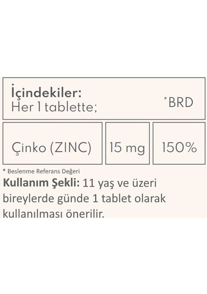 Zinc - Çinko Pikolinat İçeren Takviye 180 Enterik Tablet (6 Aylık Kullanım) fiyatları