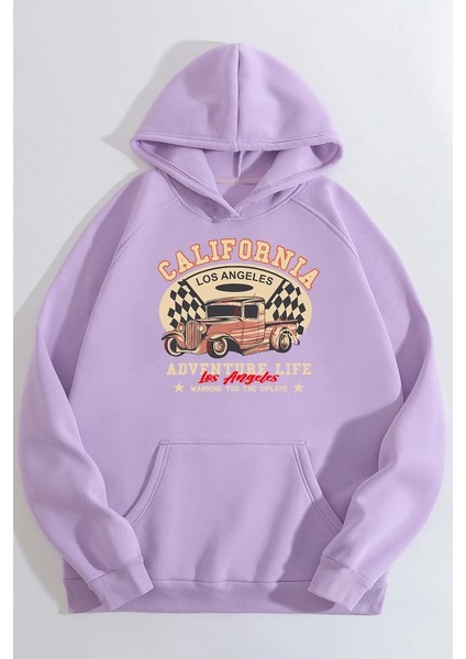 Only Trendwear Unisex California Baskılı Kapüşonlu Sweatshirt