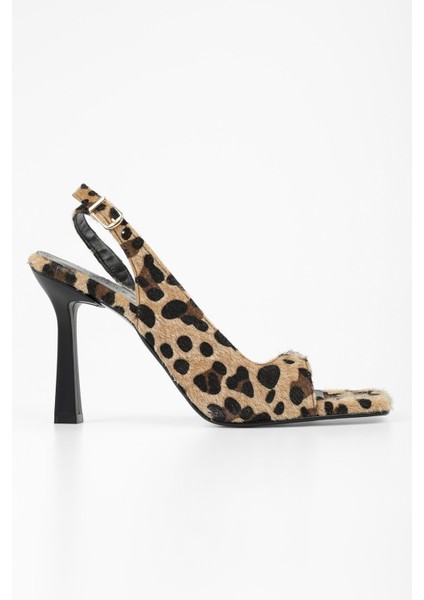 Kadın Tobian Leopar Desenli Tüylü Topuklu Ayakkabı fiyatları