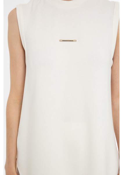 Yandan Yırtmaçlı Ekru Bluz modelleri