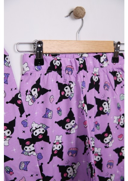 Mevsimlik Kız Çocuk Kuromi Pijama Takımı