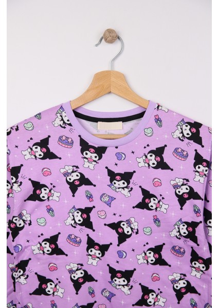 Mevsimlik Kız Çocuk Kuromi Pijama Takımı