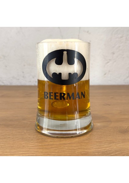 Beerman / Baskılı Paşabahçe Kulplu Bira Bardağı - 500 cc modelleri