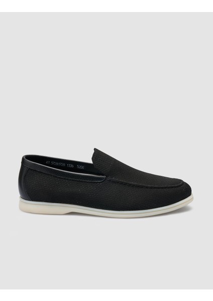 Triko Siyah Erkek Loafer