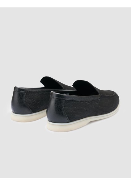 Triko Siyah Erkek Loafer