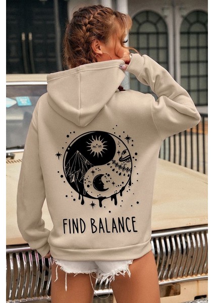 Only Trendwear Unisex Yin & Yang Tasarım Sweatshirt