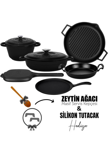 Döküm 6x Trendy Serisi 9 Parça Tencere & Tava Seti