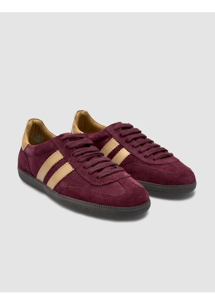 Deri Bordo Süet Kadın Sneaker fiyatları