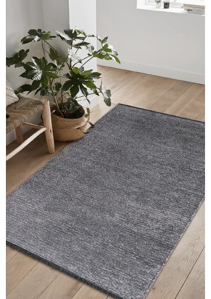 Noa Dekoratif Halı Dokuma Halı Şönil Halı Antrasit
