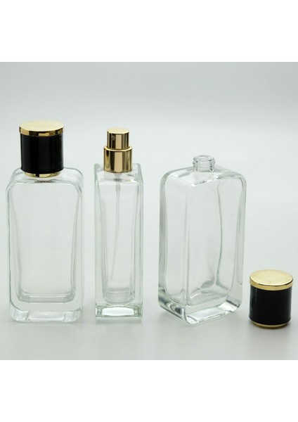 Parfüm ve Kolonya Şişesi 50 ml 2 Adet IPHONE Beyaz Kapak Cam Şişe