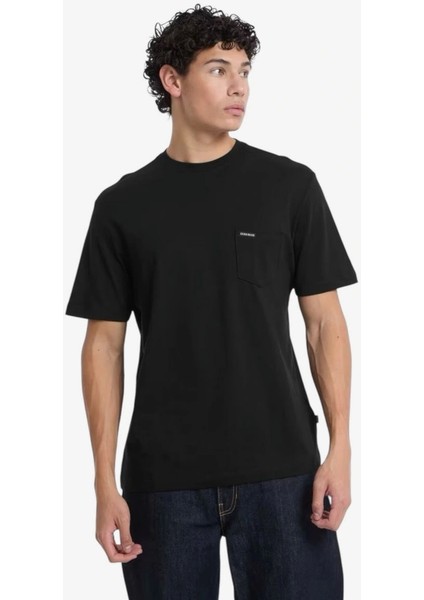 Guess Erkek Siyah Pamuk T-Shirt Logolu, Regular Fit fiyatları