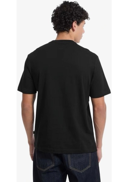 Guess Erkek Siyah Pamuk T-Shirt Logolu, Regular Fit modelleri