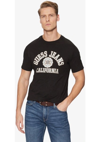 Guess Erkek Calıfornıa Logolu Siyah T-Shirt