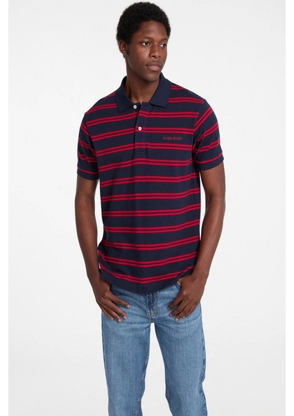 Erkek Polo Yaka Siyah Kırmızı Çizgili T-Shirt fiyatları