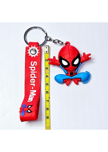 Anahtarlık Çanta Aksessuarı 3D Silikon Anahtarlık Spiderman Örümcek Adam