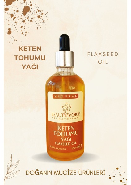 Saf Keten Tohumu Yağı Damlalıklı Şişe 100 ml