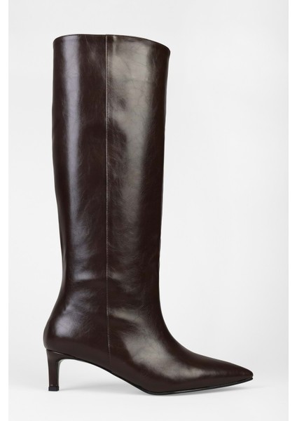 Kadın Blaze Kahve Cilt Kısa Sivri Topuklu Çizme fiyatları