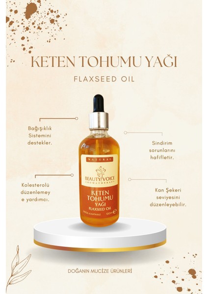 Saf Keten Tohumu Yağı - Damlalıklı Şişe 100 ml - 2'li Set fiyatları