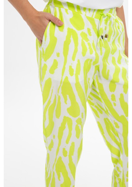 Neon Desenli Yeşil Pantolon
