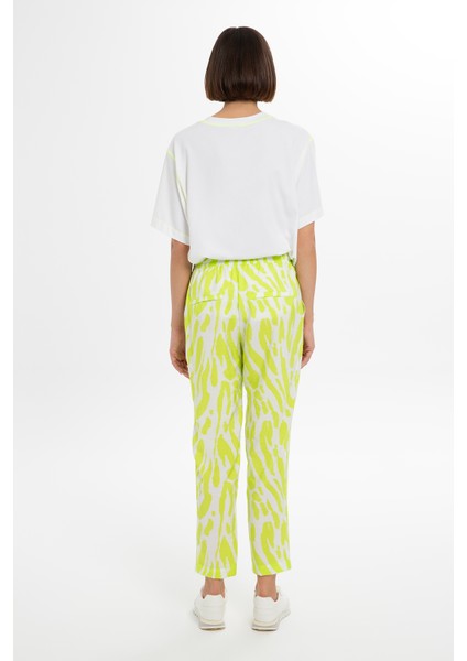 Neon Desenli Yeşil Pantolon